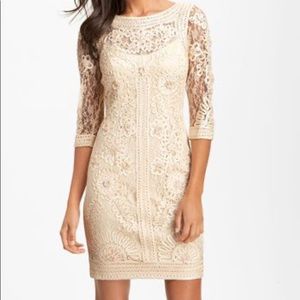 Sue Wong Women's Ribbon Yarn Scoop Back Dress NWT